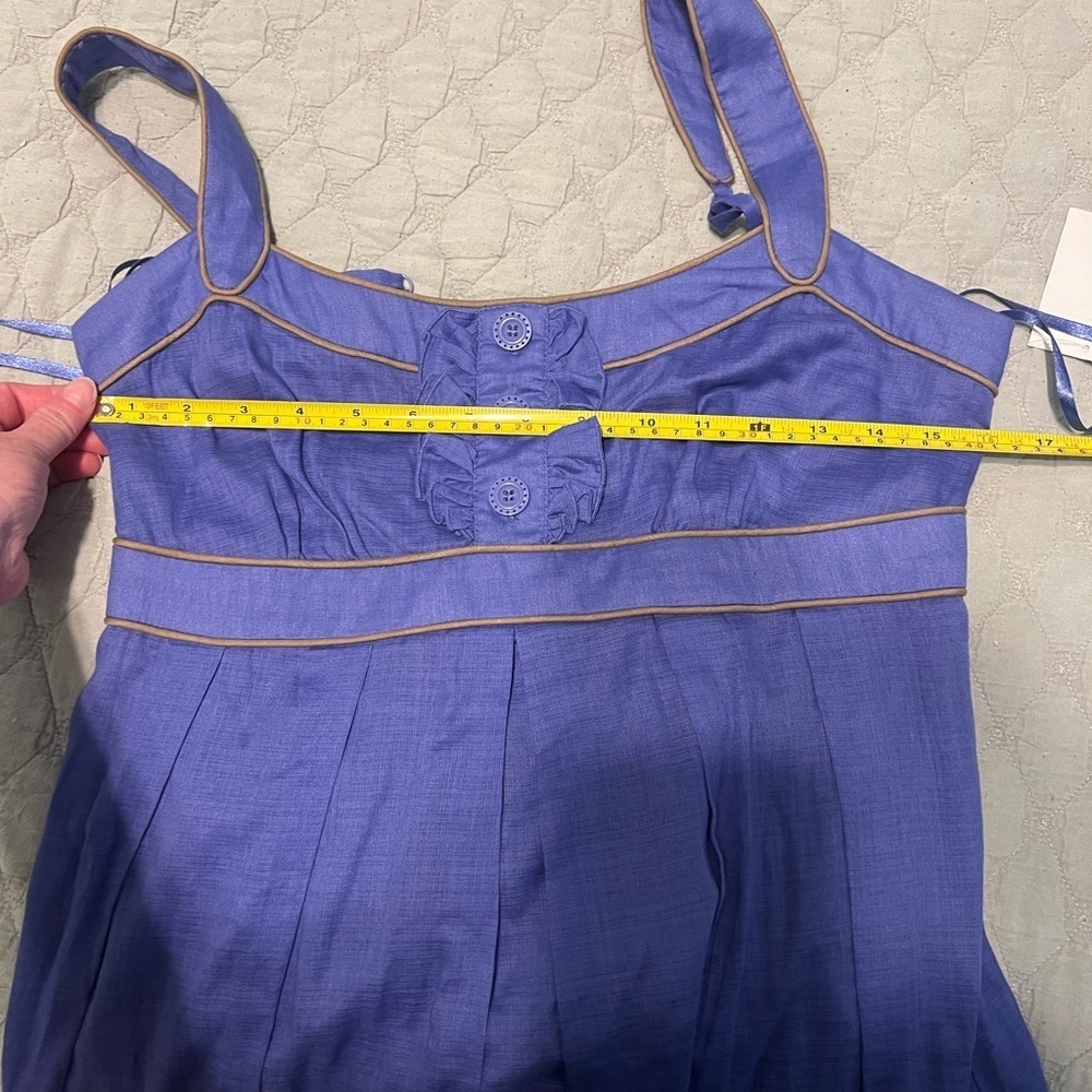 NWT Jessica Simpson Dress M Flowy Feminine Spring Easter COTTON Boho Midi - Picture 9 of 10